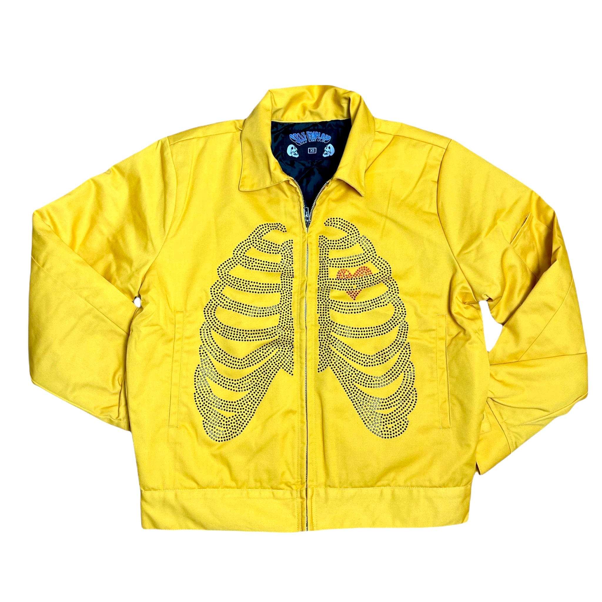 Rhinestone Rib-Cage Jackets (Yellow)