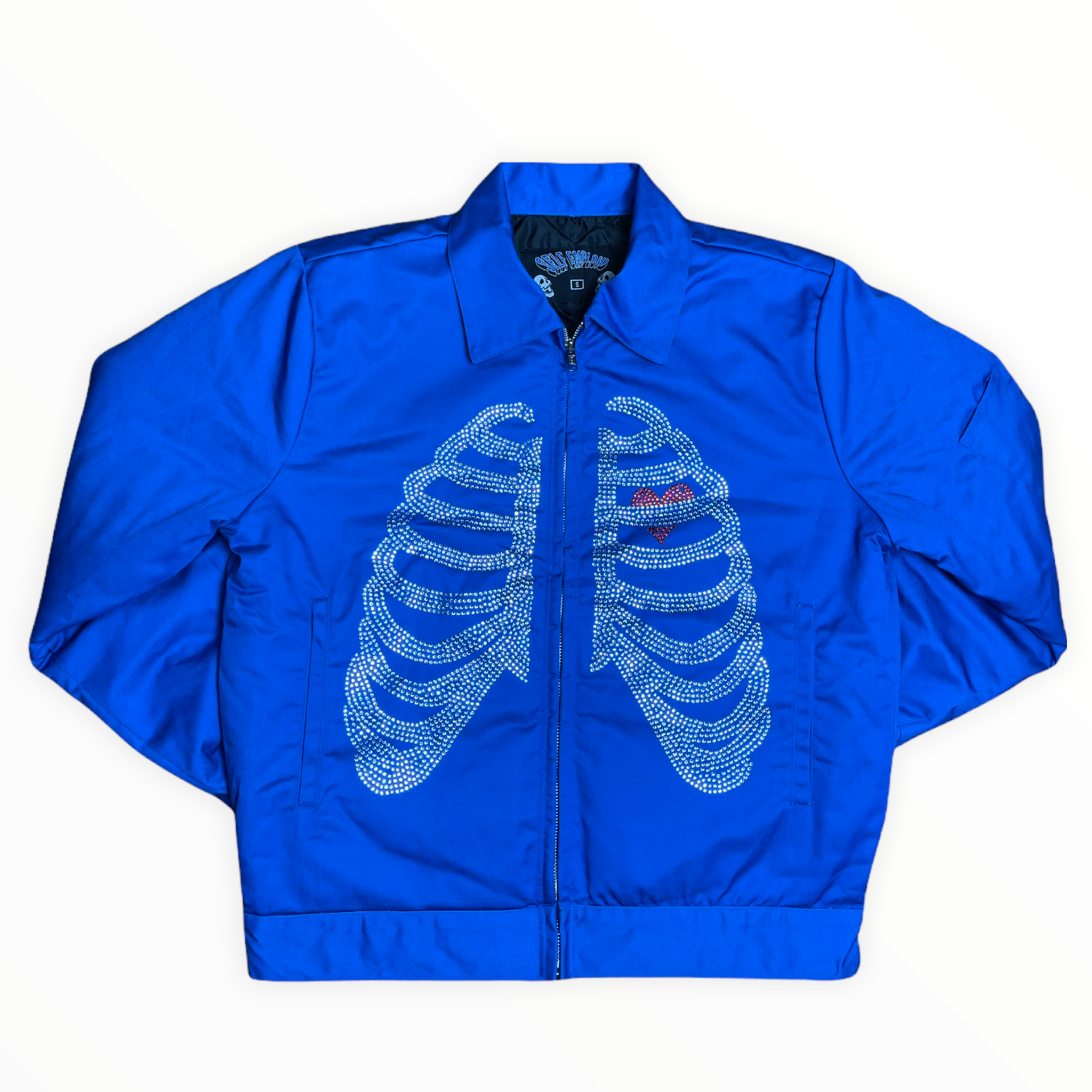 Rhinestone Rib-Cage Jacket (Blue)